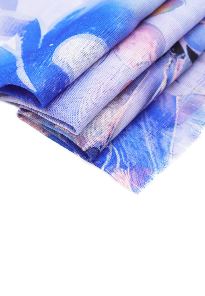 Sciarpa foulard in viscosa colore blu