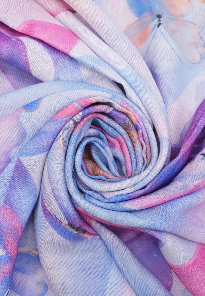Sciarpa foulard in viscosa colore fucsia