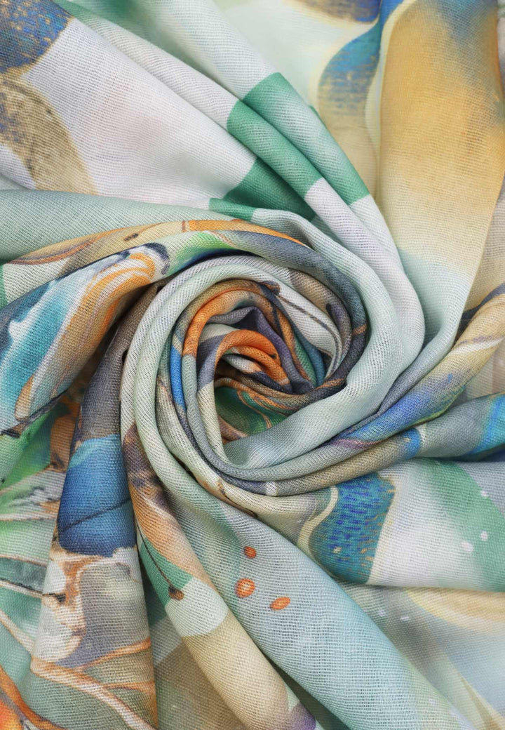 Sciarpa foulard in viscosa colore verde