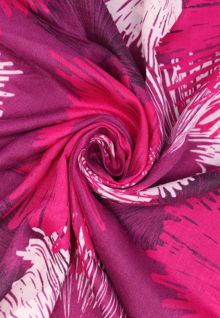 sciarpa foulard con trama astratta colore fucsia