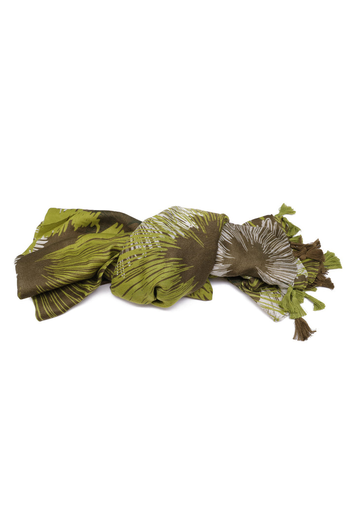sciarpa foulard con trama astratta colore verde