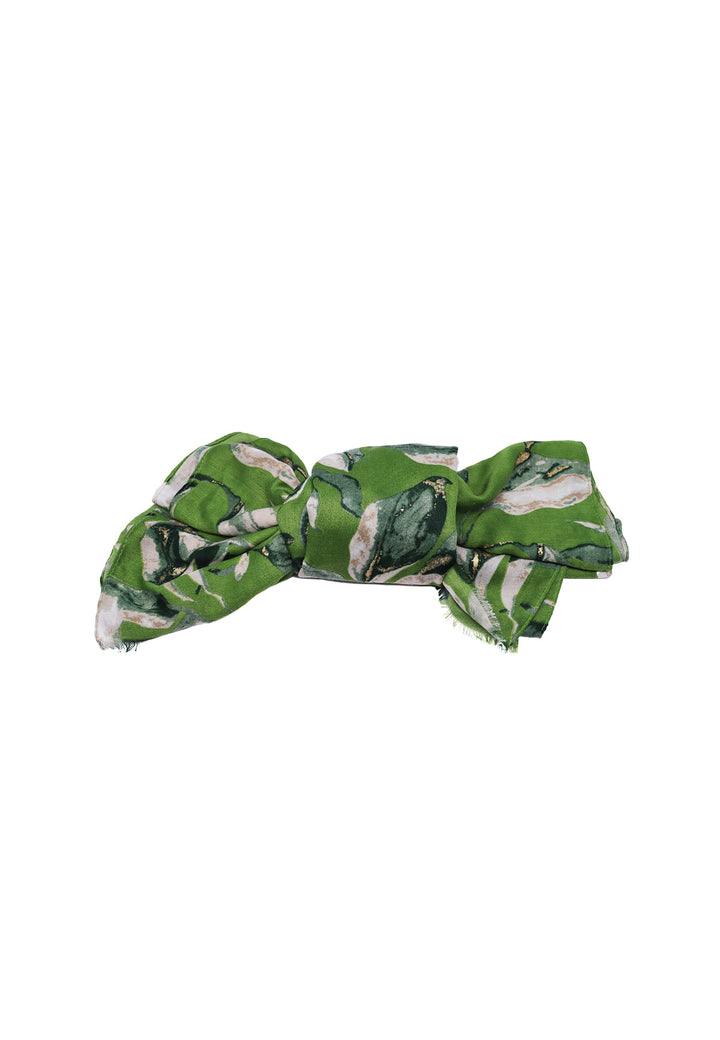 Sciarpa foulard motivo floreale colore verde