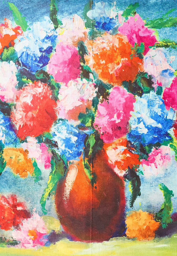 sciarpa in pura viscosa con disegno queen helena blu