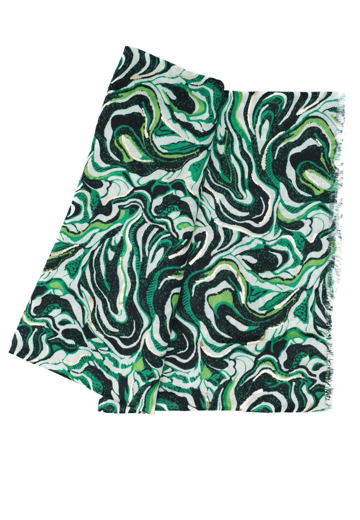 sciarpa foulard pashmina con stampa astratta colore verde