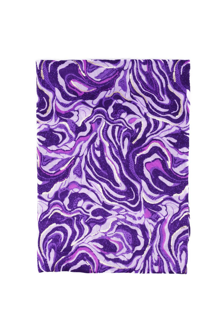 sciarpa foulard pashmina con stampa astratta colore viola