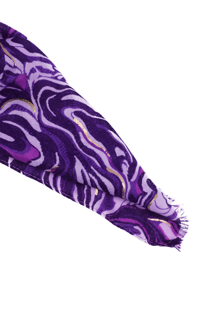 sciarpa foulard pashmina con stampa astratta colore viola