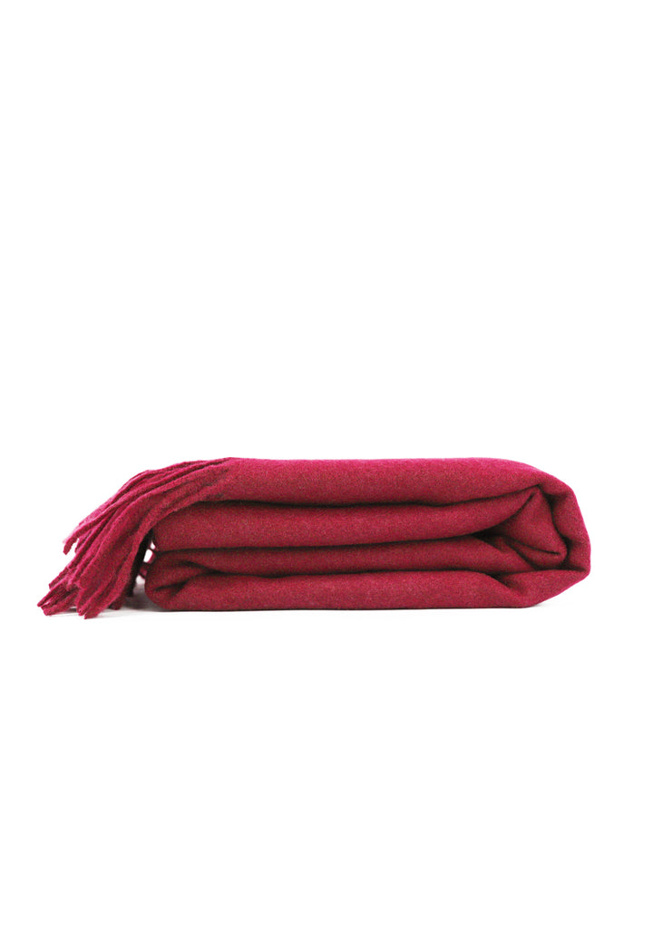 Sciarpa foulard con frange colore rosso