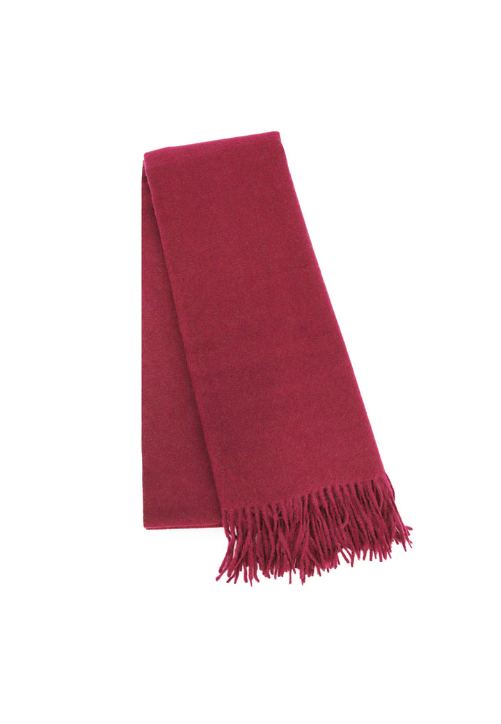 Sciarpa foulard con frange colore rosso