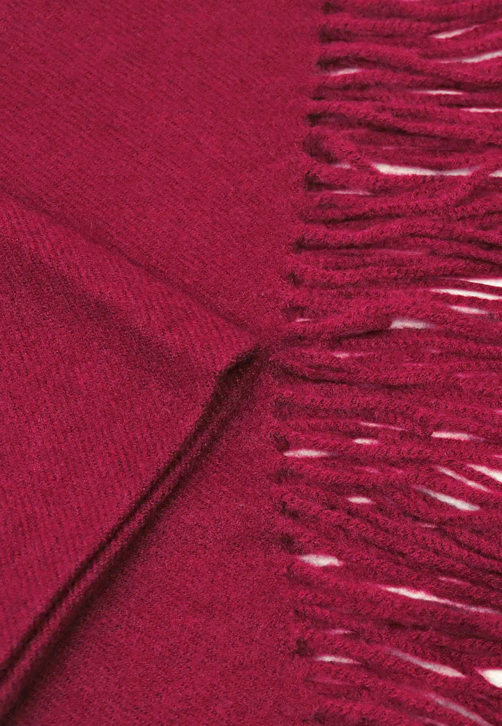 Sciarpa foulard con frange colore rosso