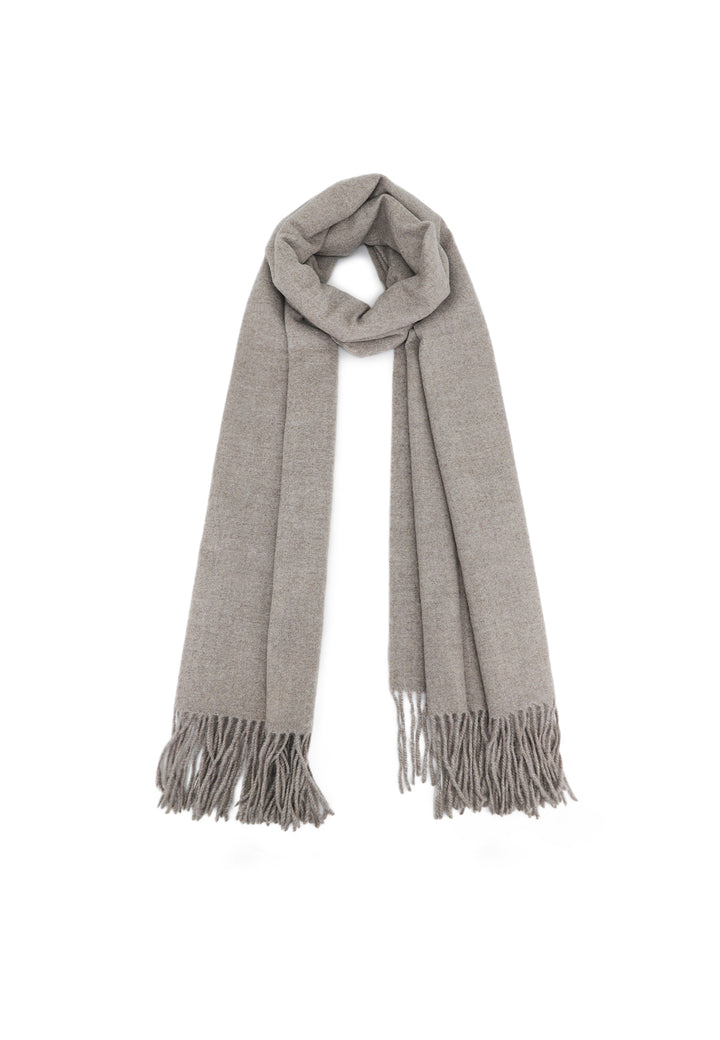 Sciarpa foulard con frange colore grigio