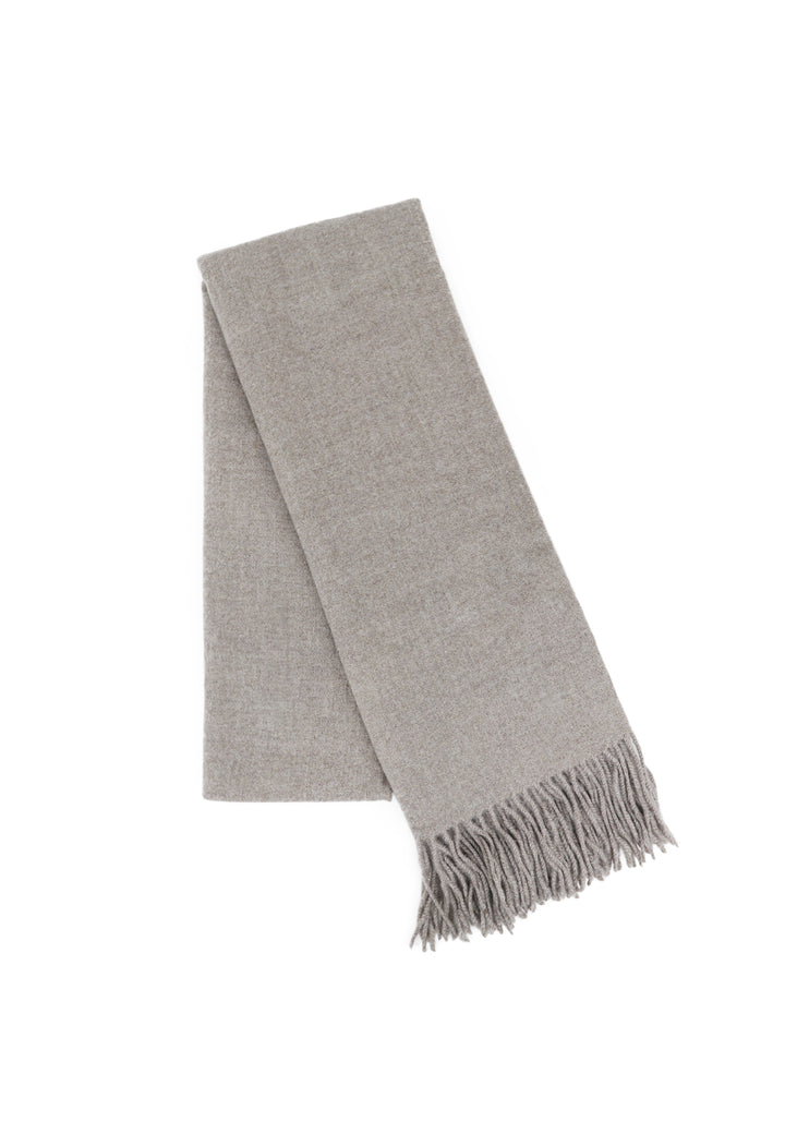 Sciarpa foulard con frange colore grigio