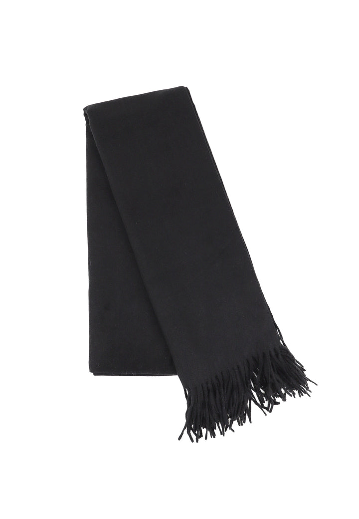 Sciarpa foulard con frange colore nero