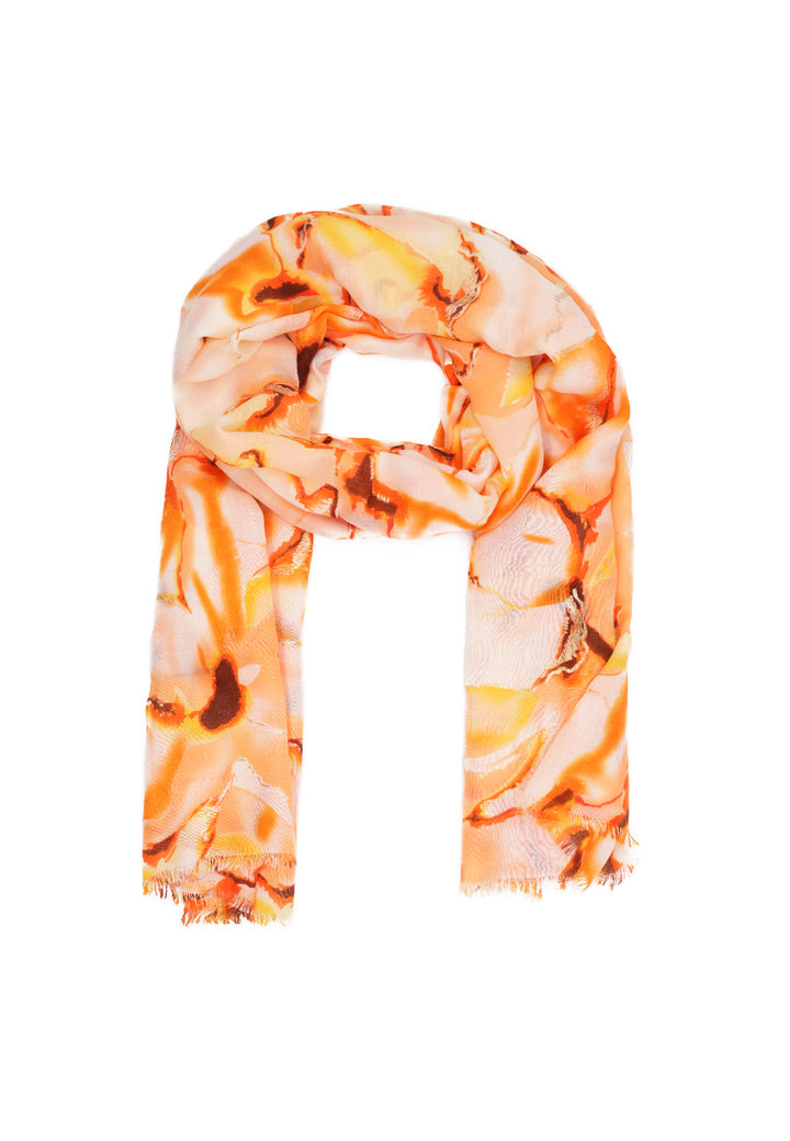 Sciarpa foulard in viscosa colore arancione