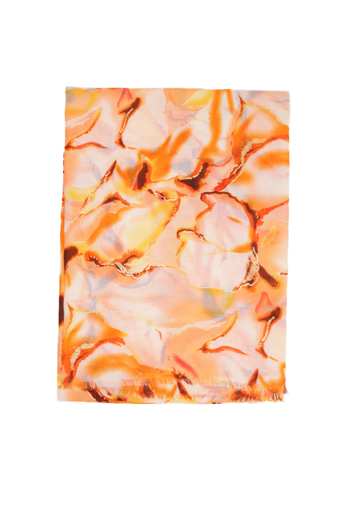 Sciarpa foulard in viscosa colore arancione