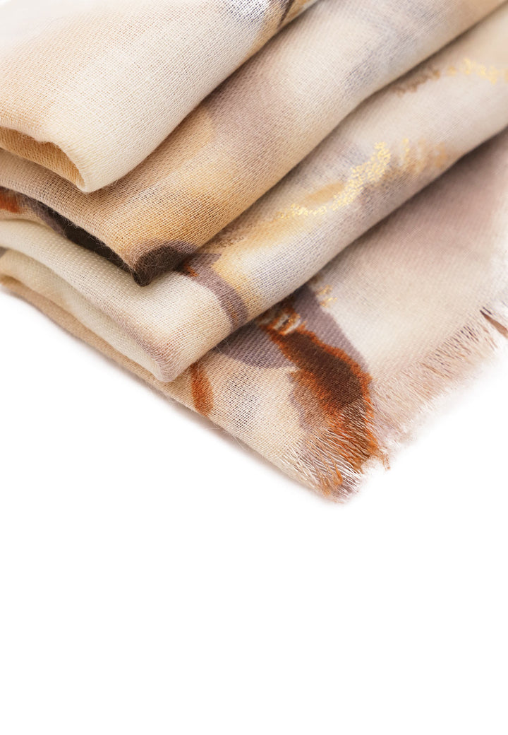 Sciarpa foulard in viscosa colore beige