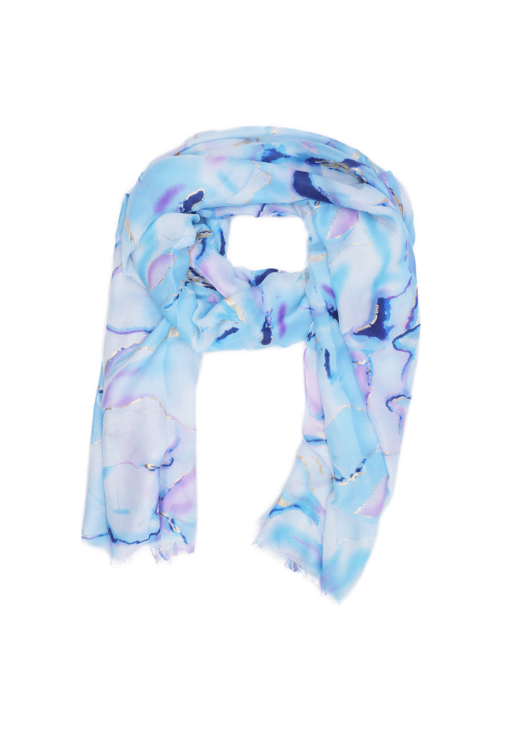Sciarpa foulard in viscosa colore blu
