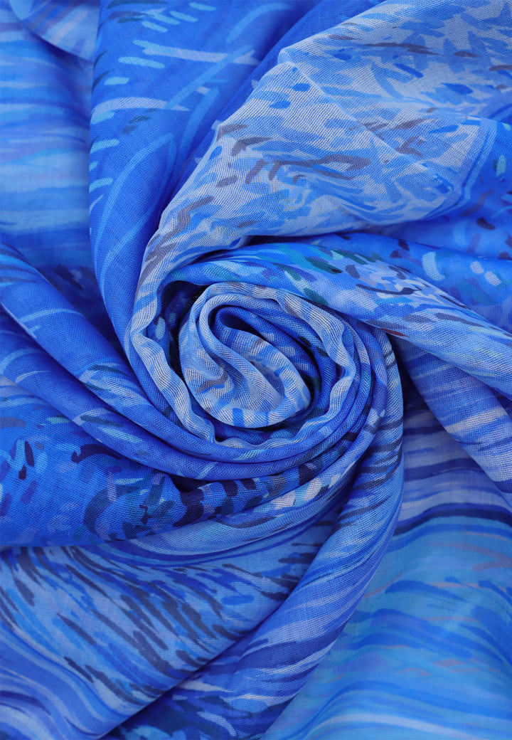 Foulard semi trasparente in viscosa colore blu