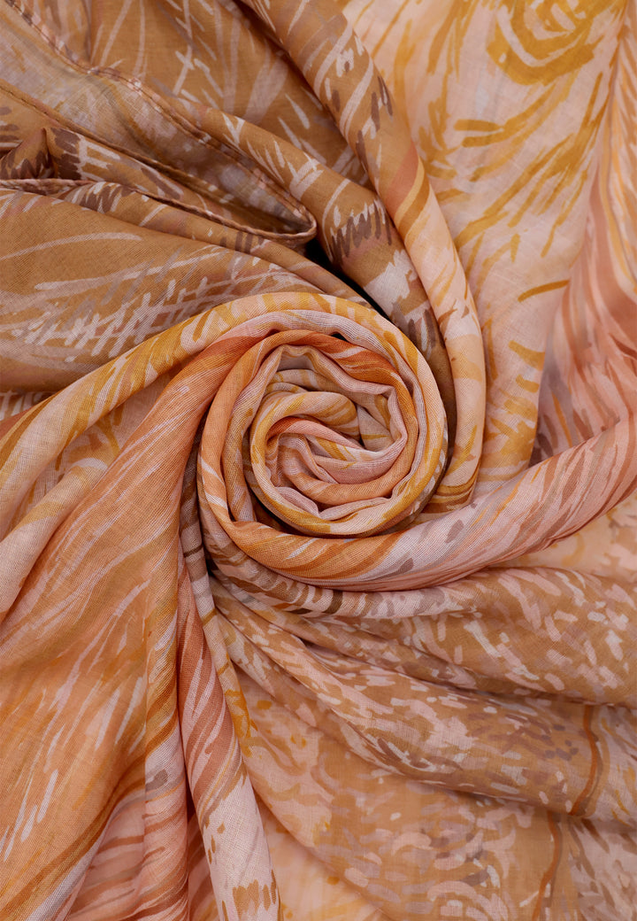 Foulard semi trasparente in viscosa colore marrone