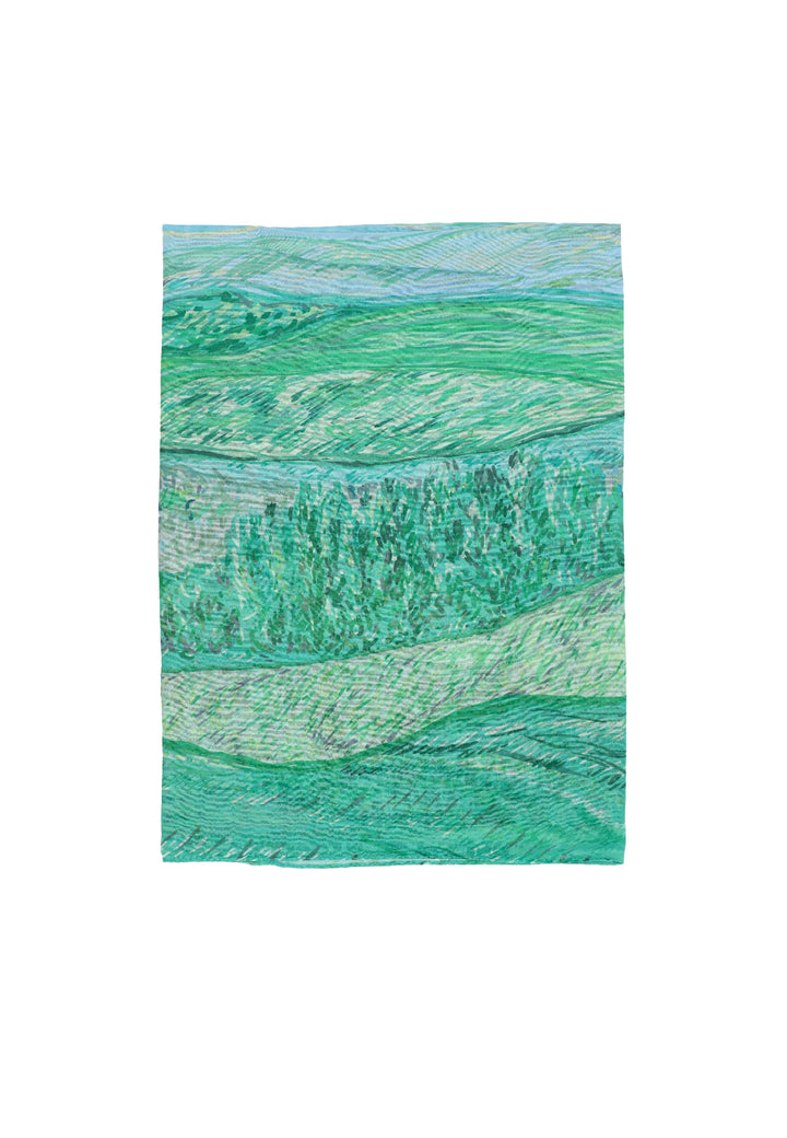 Foulard semi trasparente in viscosa colore verde