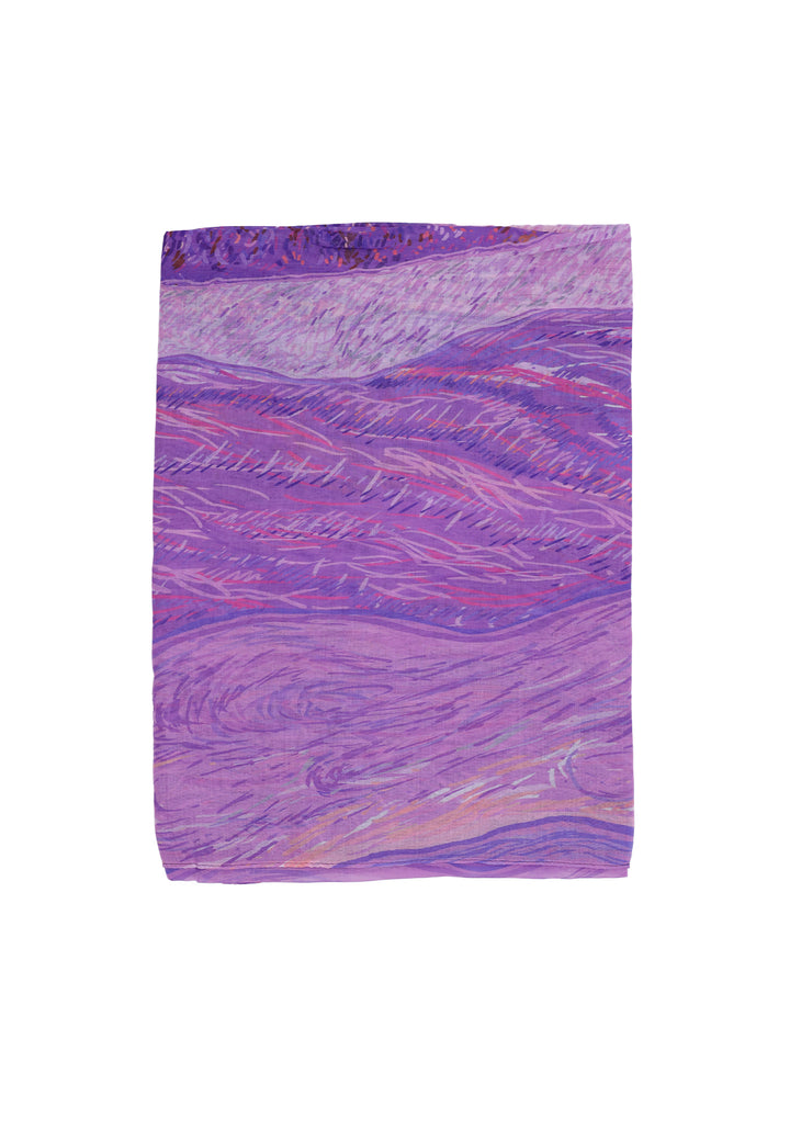 Foulard semi trasparente in viscosa colore viola
