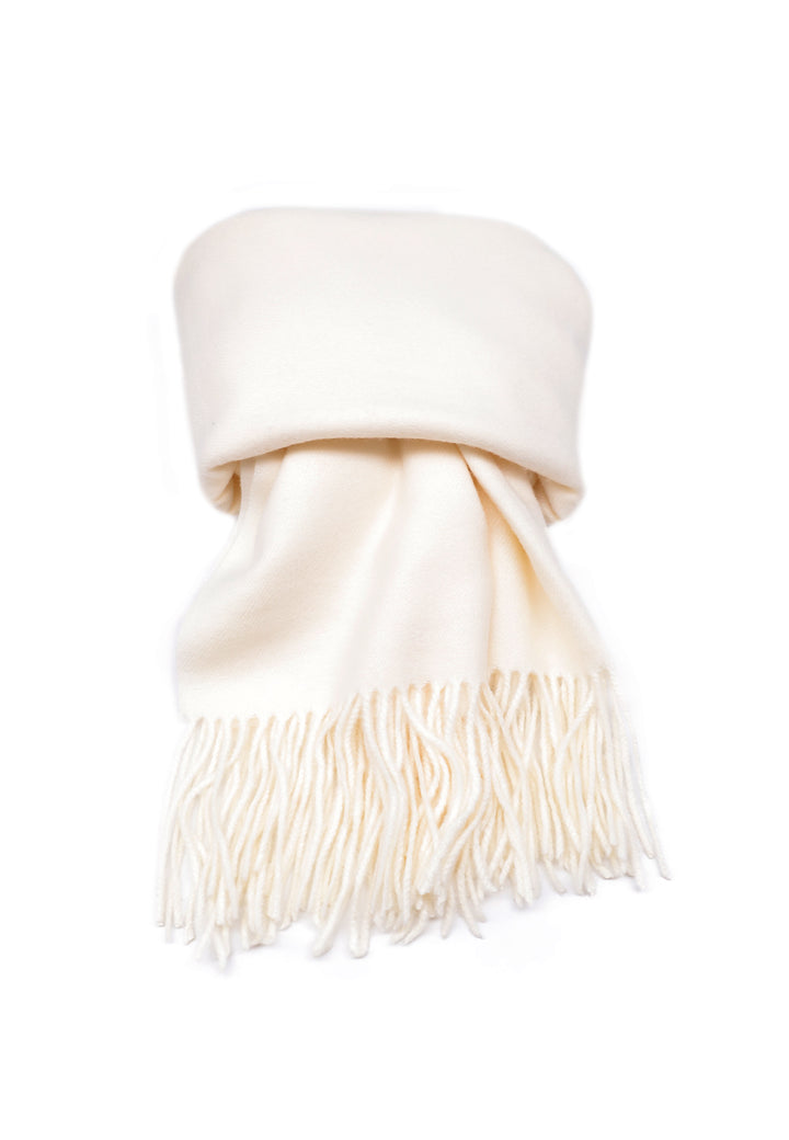 sciarpa pashmina in viscosa colore bianco