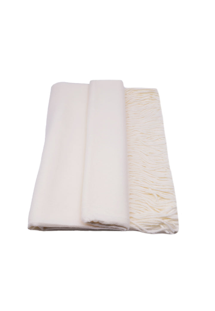 sciarpa pashmina in viscosa colore bianco
