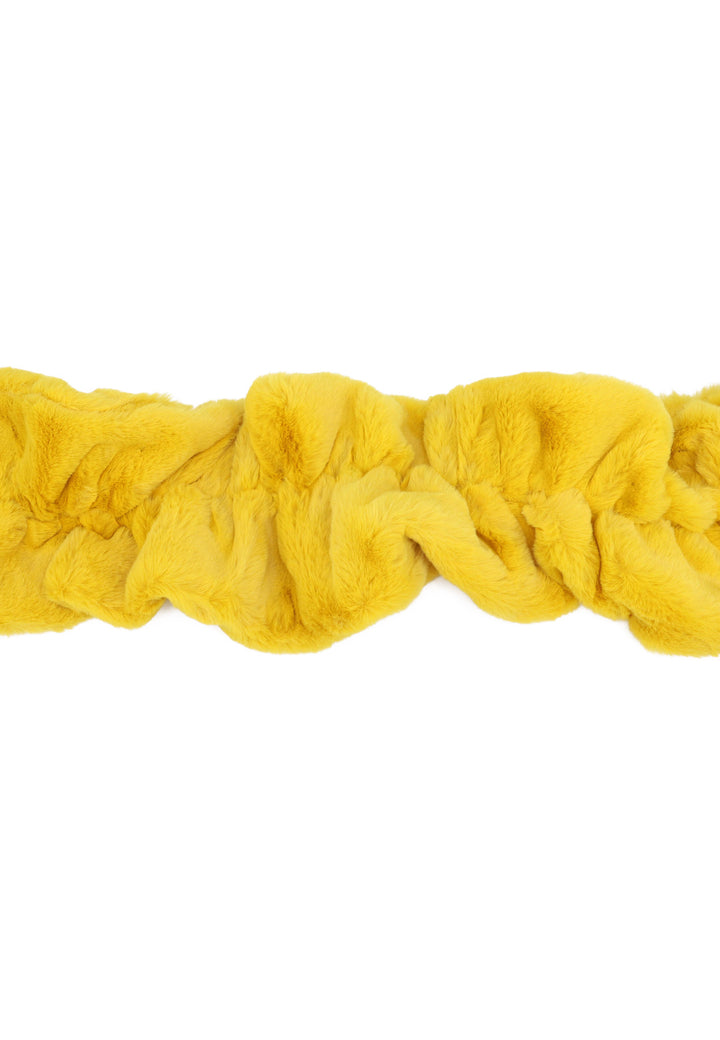 Sciarpa peluche colore giallo