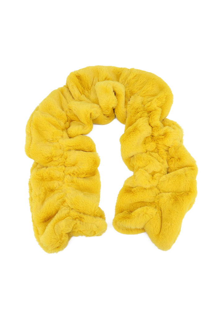 Sciarpa peluche colore giallo