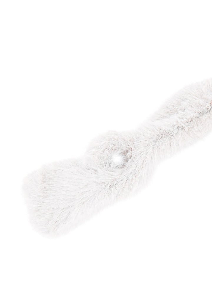 Sciarpa Scaldacollo da donna invernale colore bianco
