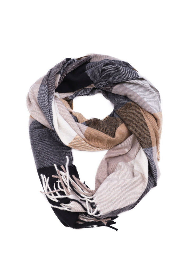 sciarpa foulard pashmina colore grigio e marrone
