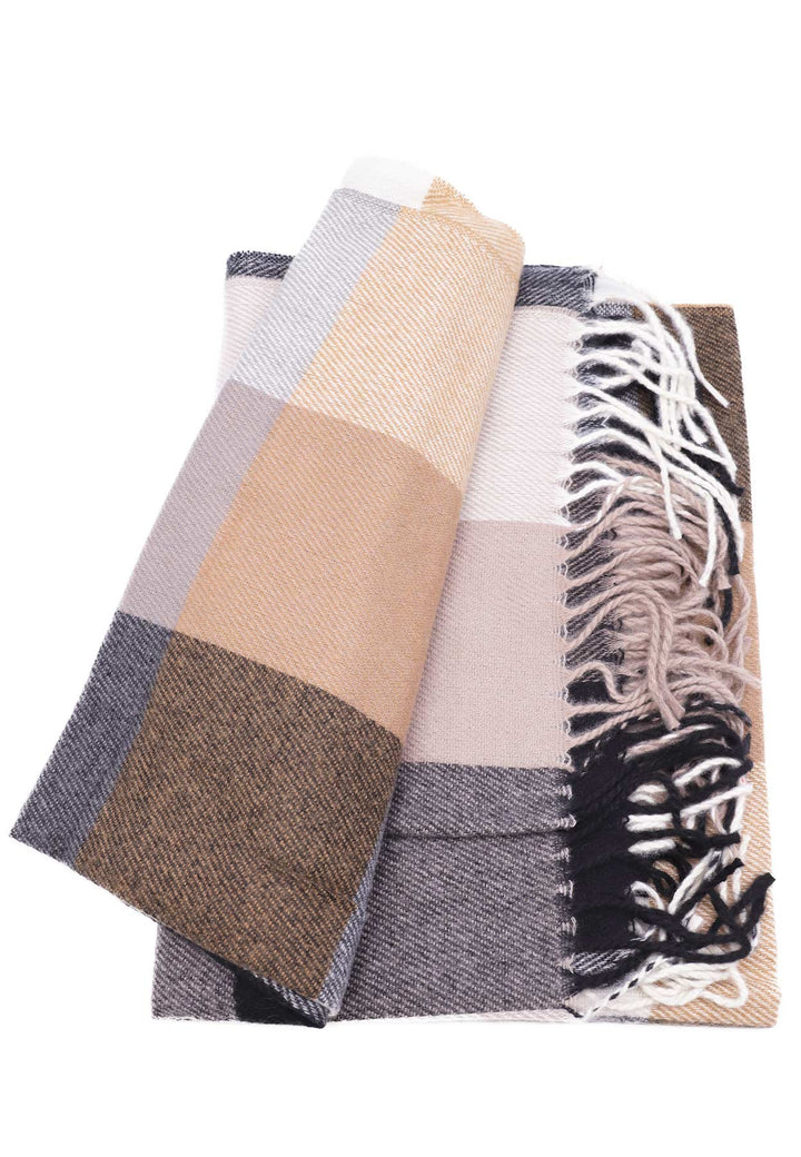 sciarpa foulard pashmina colore grigio e marrone