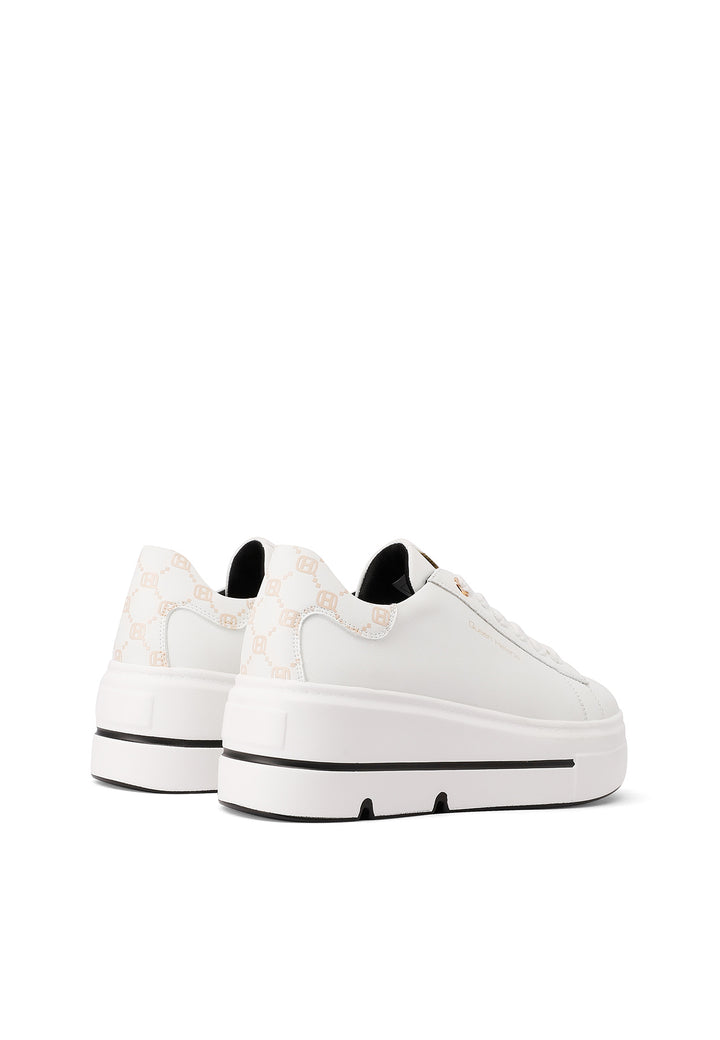 sneakers da donna bianche con suola platform queen helena x33-10
