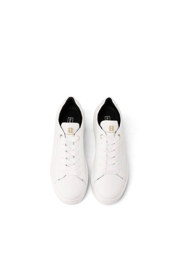 sneakers da donna bianche con suola platform queen helena x33-10