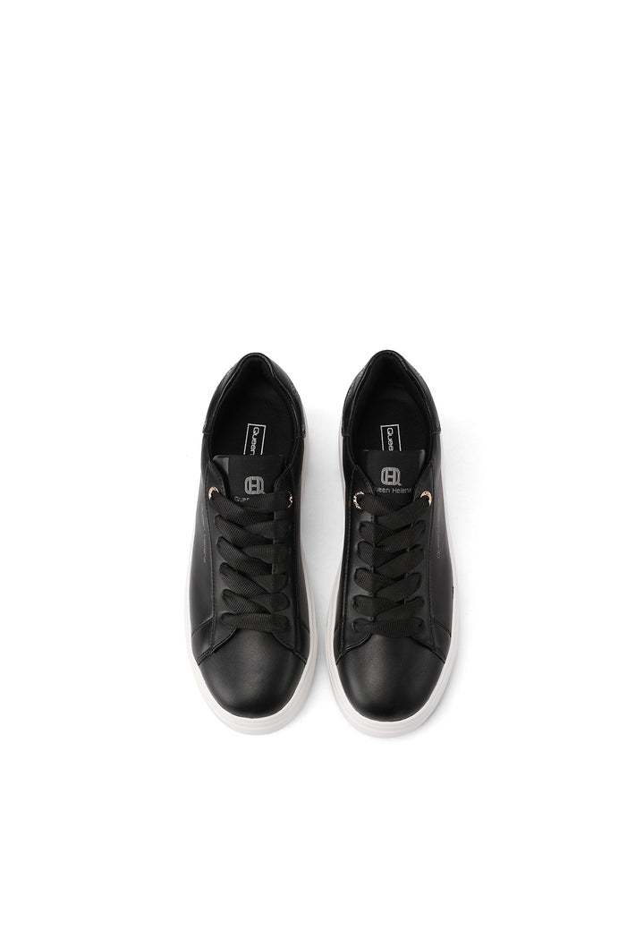 sneakers da donna nere con suola platform queen helena x33-10