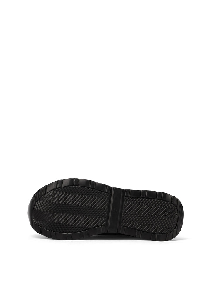 Sneaker da donna in microfibra multicolor con suola platform alta e punta tonda
