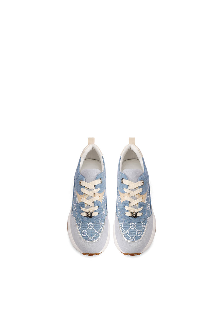 sneakers da donna con suola al tallone blu