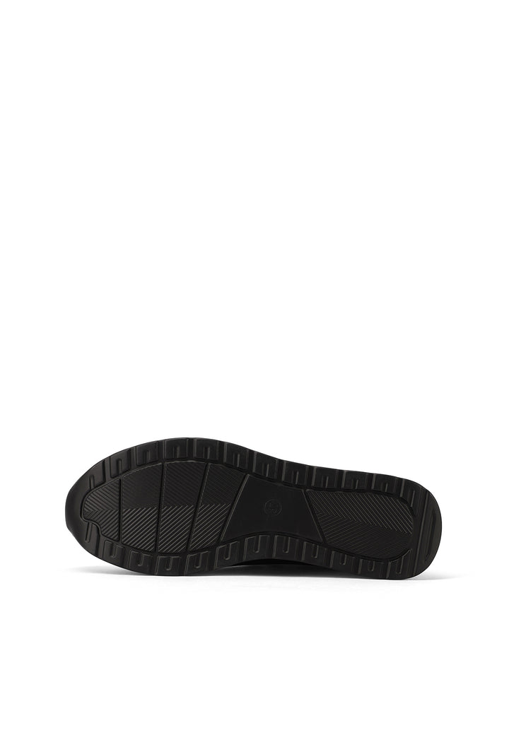 Sneakers da donna con zeppa alta, zip laterale, suola in gomma e tomaia in materiali misti