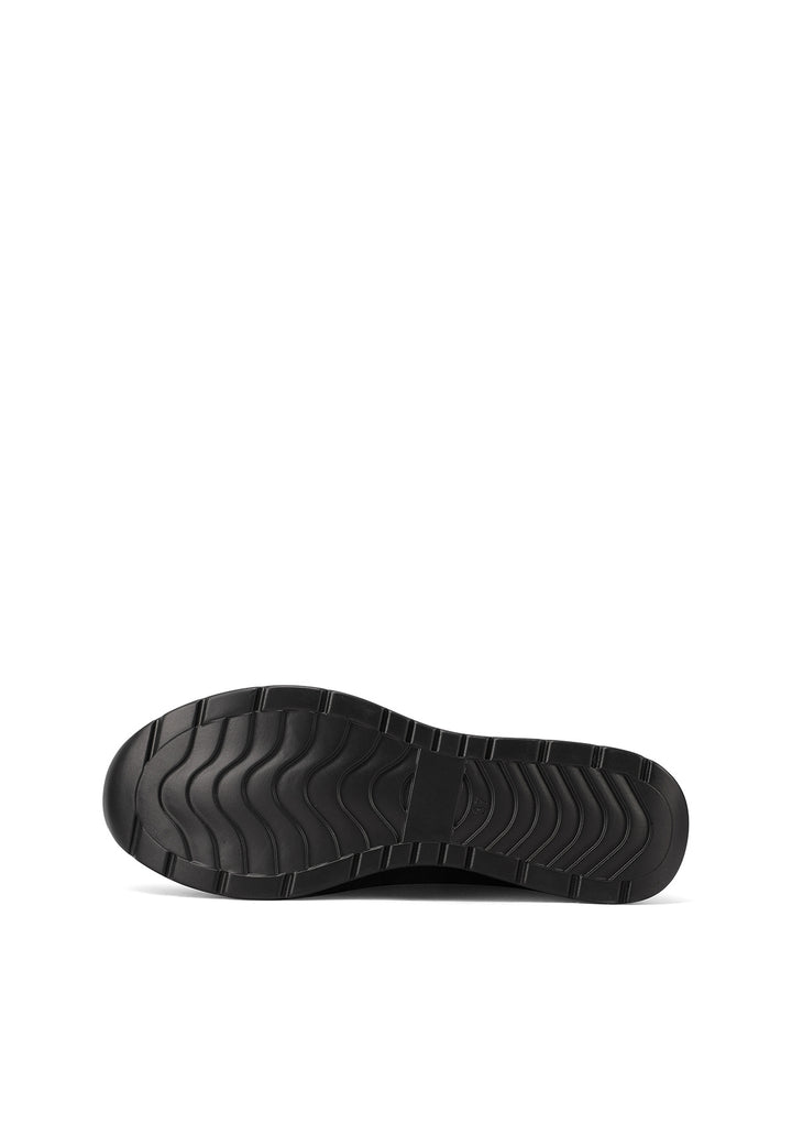 sneakers eleganti da donna blu navy con cerniera e tacco alto in gomma