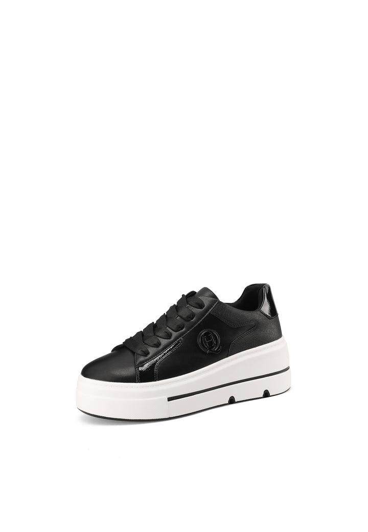 Sneakers nere da donna con suola alta e lacci