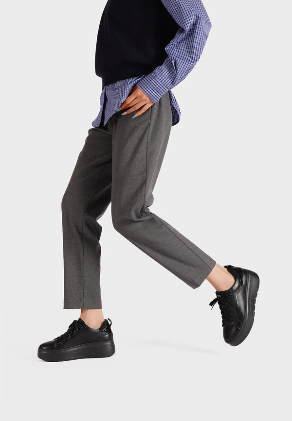 Sneakers da donna platform con zeppa alta