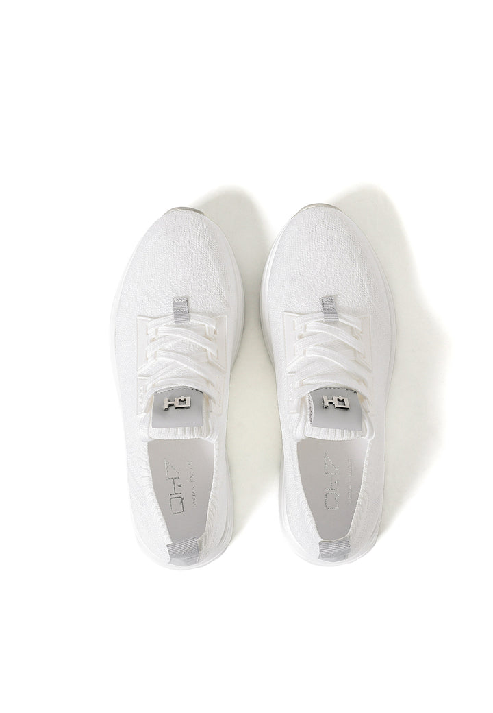 Sneakers da donna stringate colore bianco