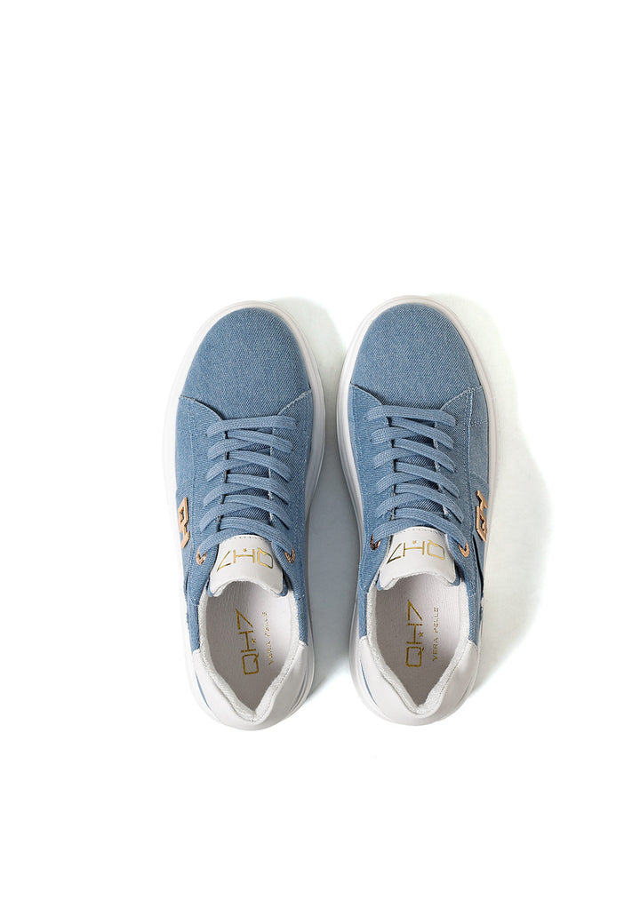 Sneakers da donna con suola alta colore blu