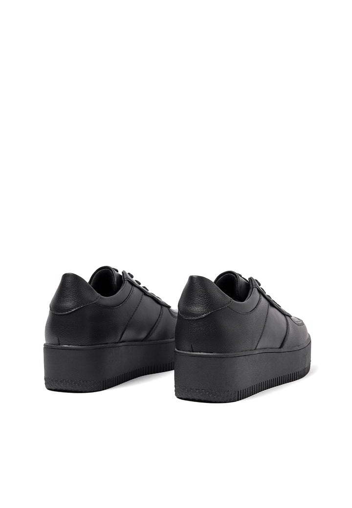 sneakers da donna con platform colore nero