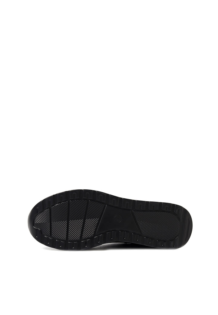 sneakers stringate donna colore nero platform e zip