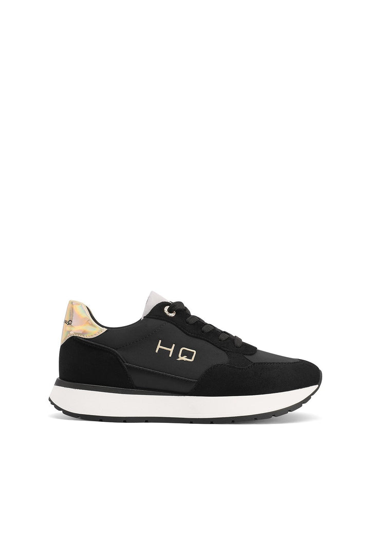 Sneakers stringate da donna colore nero