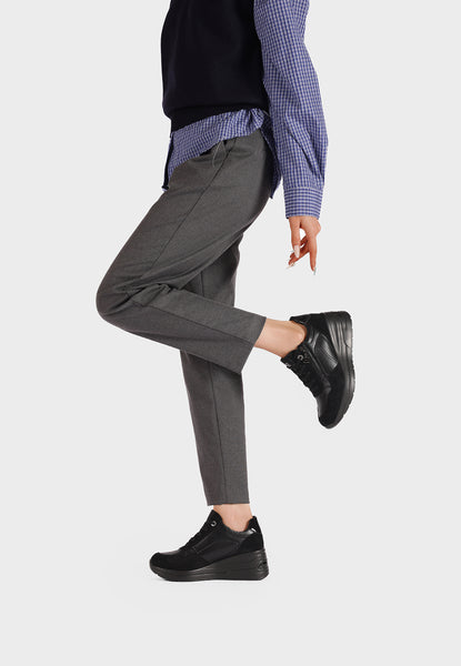 Sneakers da donna con zeppa alta e zip laterale | Queen Helena