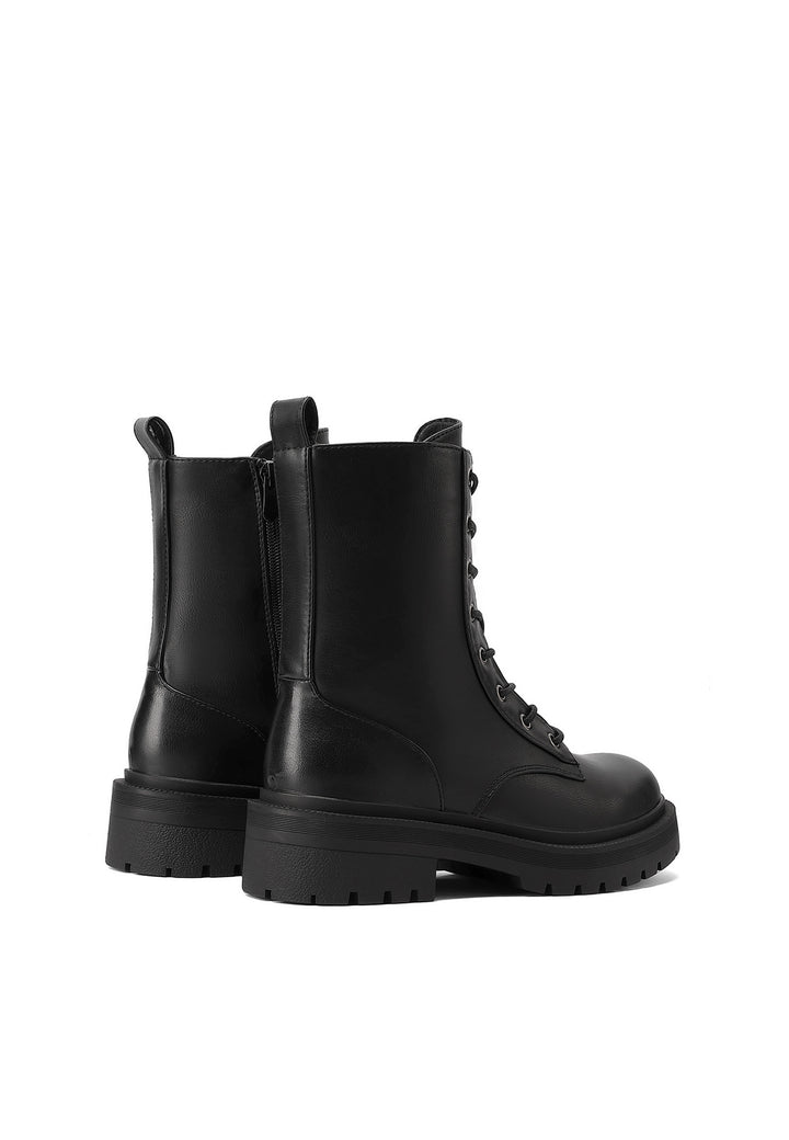 Stivaletti anfibi in ecopelle nera queen helena X33-47