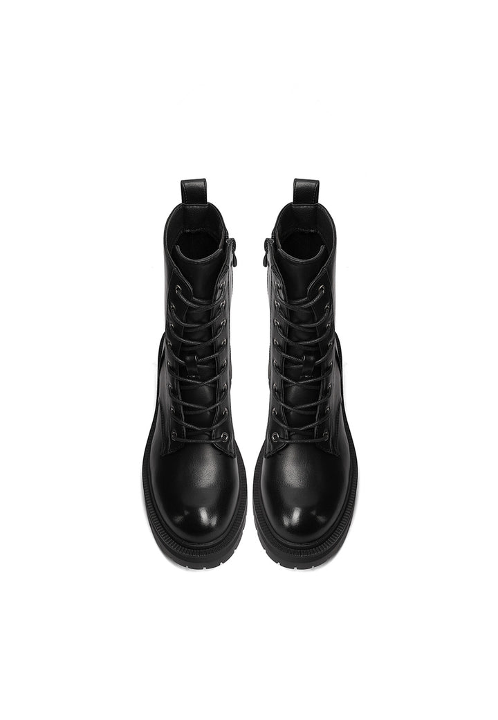 Stivaletti anfibi in ecopelle nera queen helena X33-47