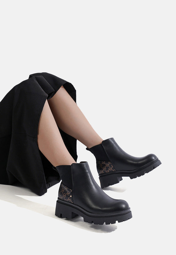 Pitashe - Stivali da donna in pelle, stile retrò, con fibbia, con tacco alto, da donna, stile Chelsea Boot, marrone, 37 EU Pitashe - Stivali da donna in pelle, stile retrò, con fibbia, con tacco alto, da donna, stile Chelsea Boot, marrone, 37 EU