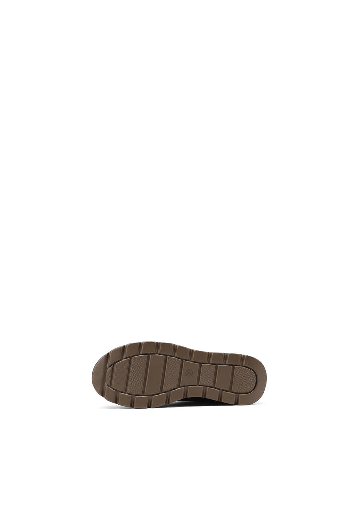 stivaletti queen helena con zeppa da 7 cm in ecopelle khaki
